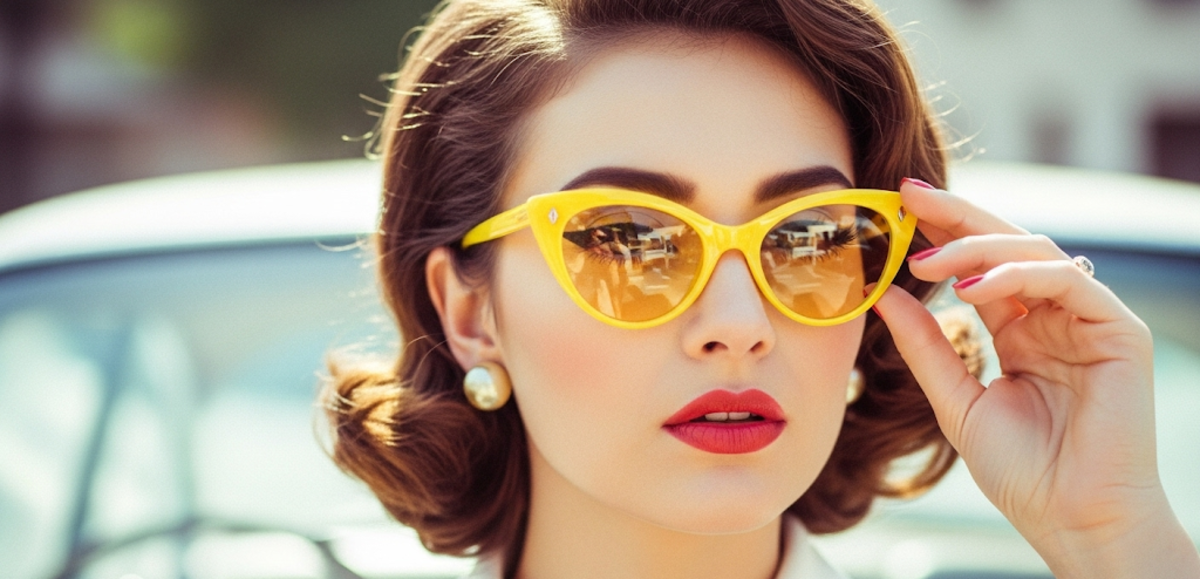 5 Stunning Cat Eye Yellow Vintage Sunglasses Celebrating Feminine Style