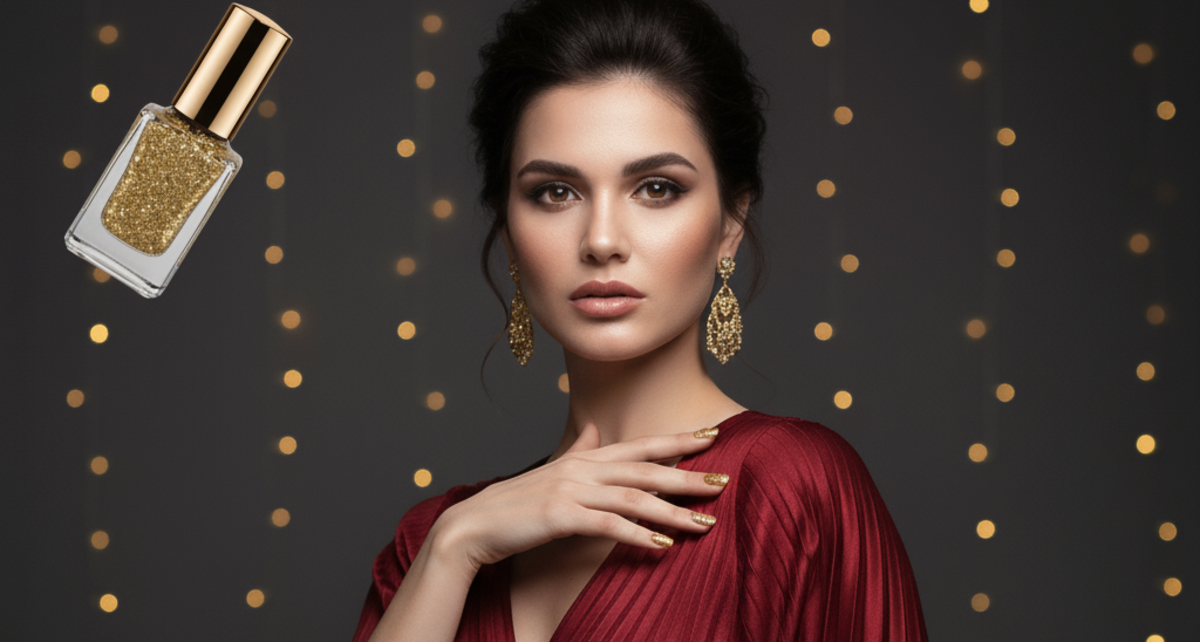 8 Stunning Gold Glitter Nail Polish Secrets That Transform Burgundy Red Evening Dresses