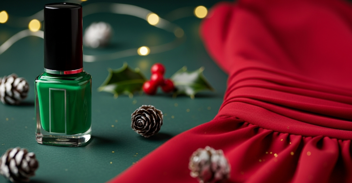 6 Stunning Green Nail Polish with Red Dress Christmas Party Looks That Steal the Show