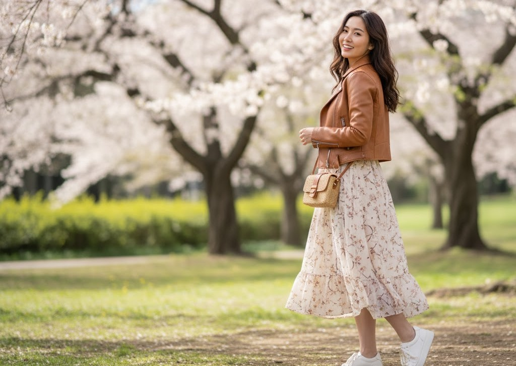 18 Fresh Spring Brown Leather Jacket Outfits That Shine