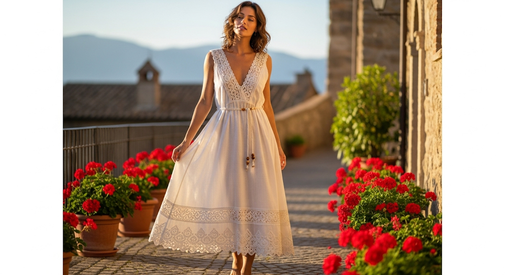 12 Exquisite Handmade Italian Cotton Dress Styles by Master Artisans