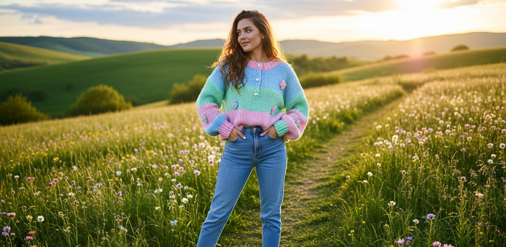 8 Cute Pastel Sweaters Women Create Romance With