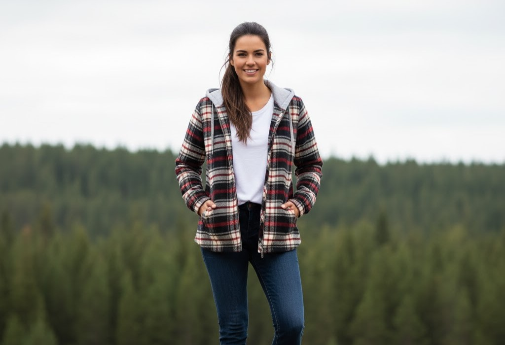 13 Reasons Hooded Flannel Jacket Casual Styles Dominate Women’s Fashion