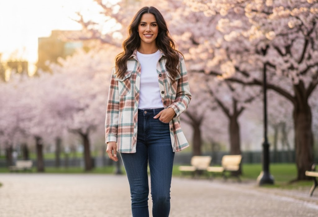 5 Perfect Lightweight Flannel Jacket Women Spring Fall Essentials