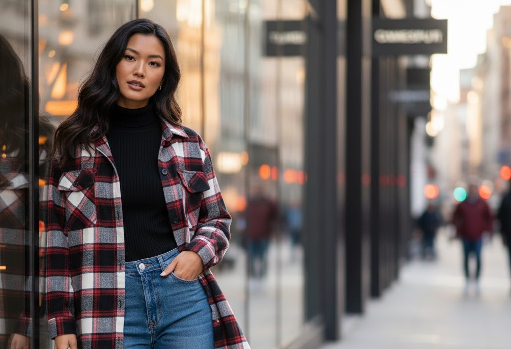 7 Genius Ways Flannel Shirt Jacket Women Year-Round Layering