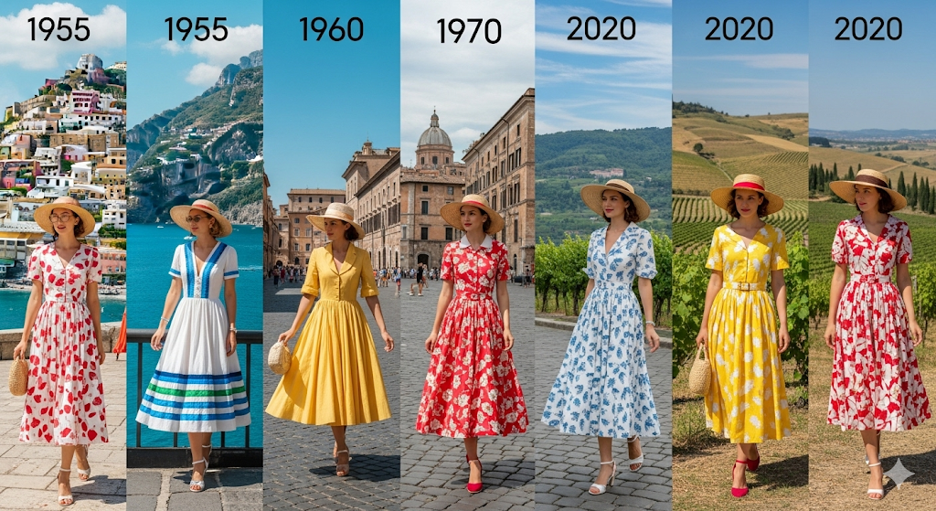 70 Years Of Italian Summer Dress Evolution That Transformed Global Fashion