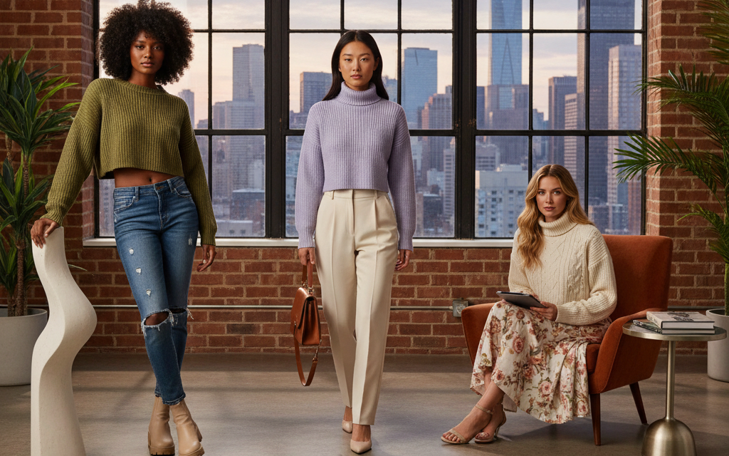 8 Above Waist Cropped Sweaters Women Need for Perfect Silhouettes