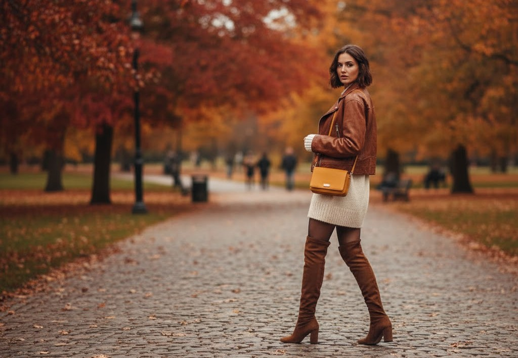 25 Stunning Brown Leather Jacket Fall Outfits You’ll Love