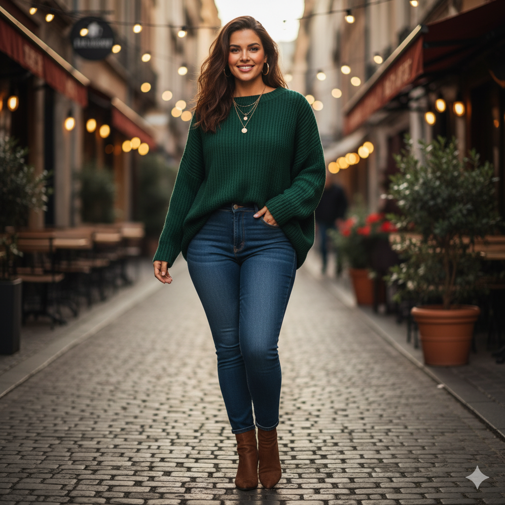 10 Plus Size Oversized Sweaters That Flatter and Enhance Natural Curves