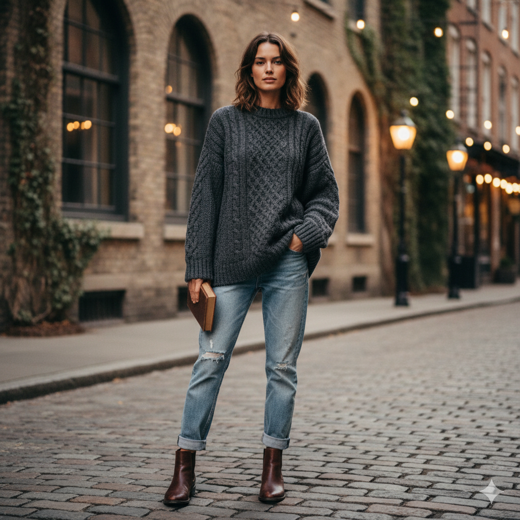 8 Mens Style Oversized Sweaters Women Can Wear Beautifully