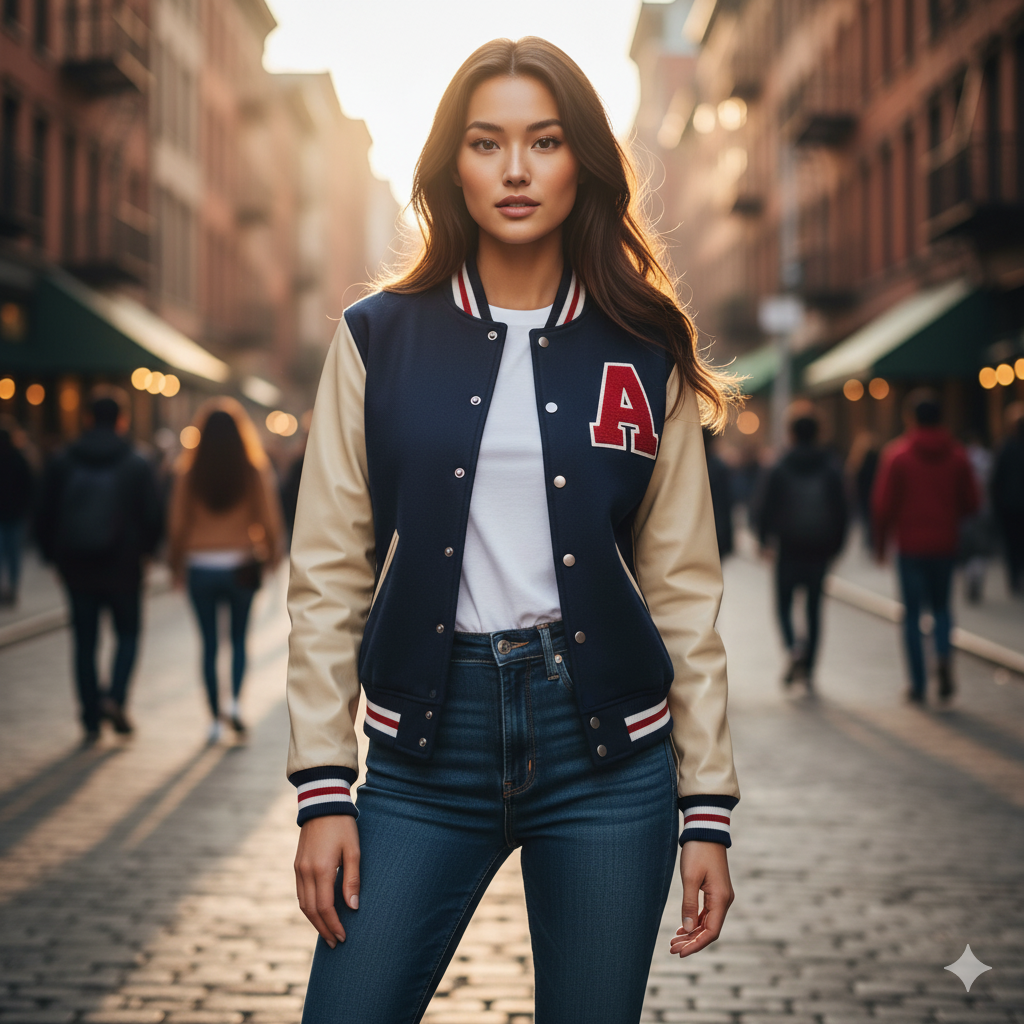 6 Stunning Ways Fitted Varsity Jackets Transform Feminine Style