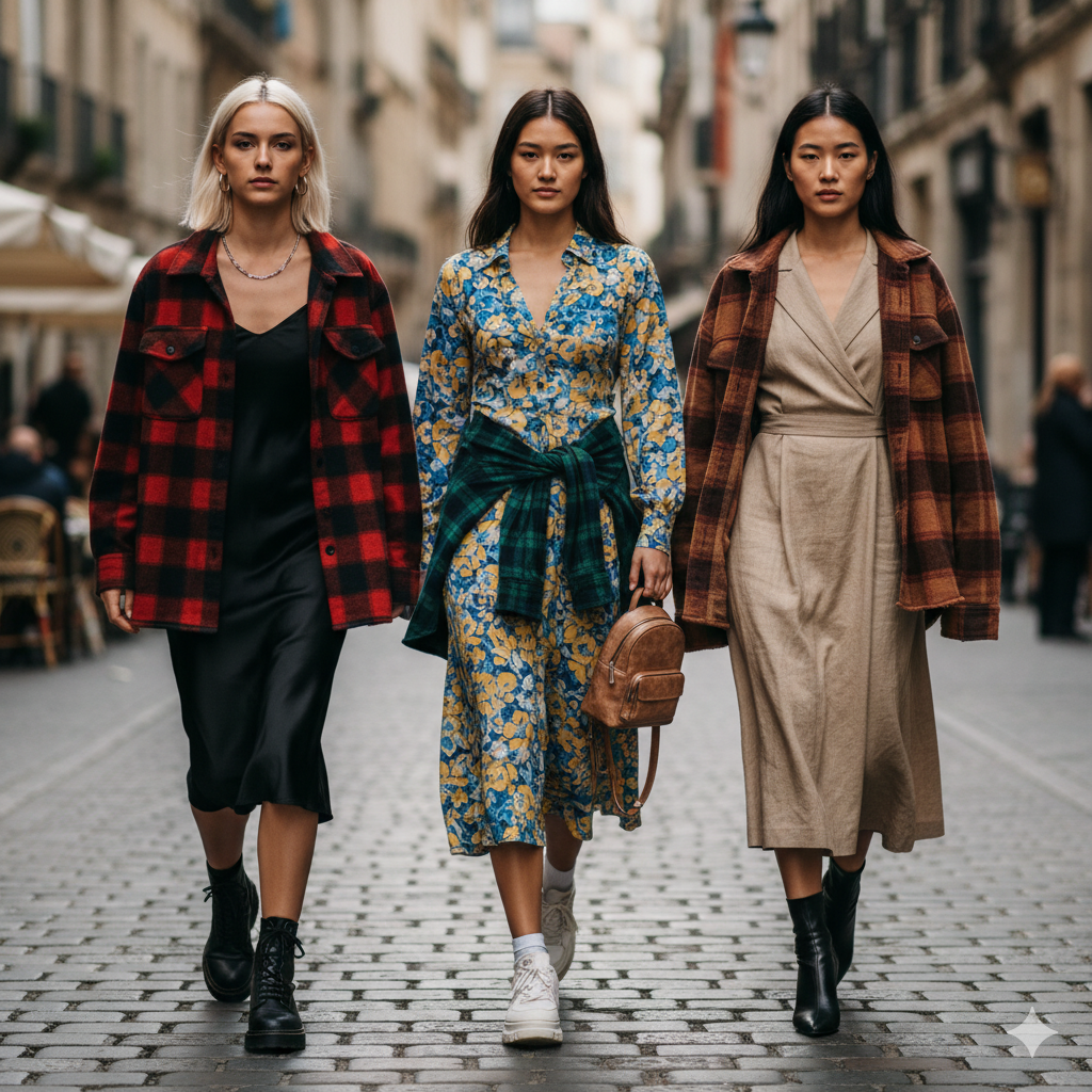 15 Shocking Flannel Dress Combinations That Look Incredibly Chic