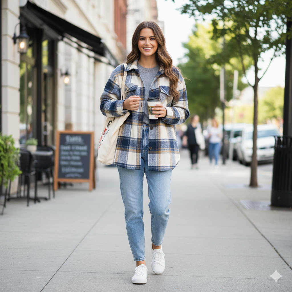 15 Effortless Ways Style Flannel Jackets Everyday Casual Errands