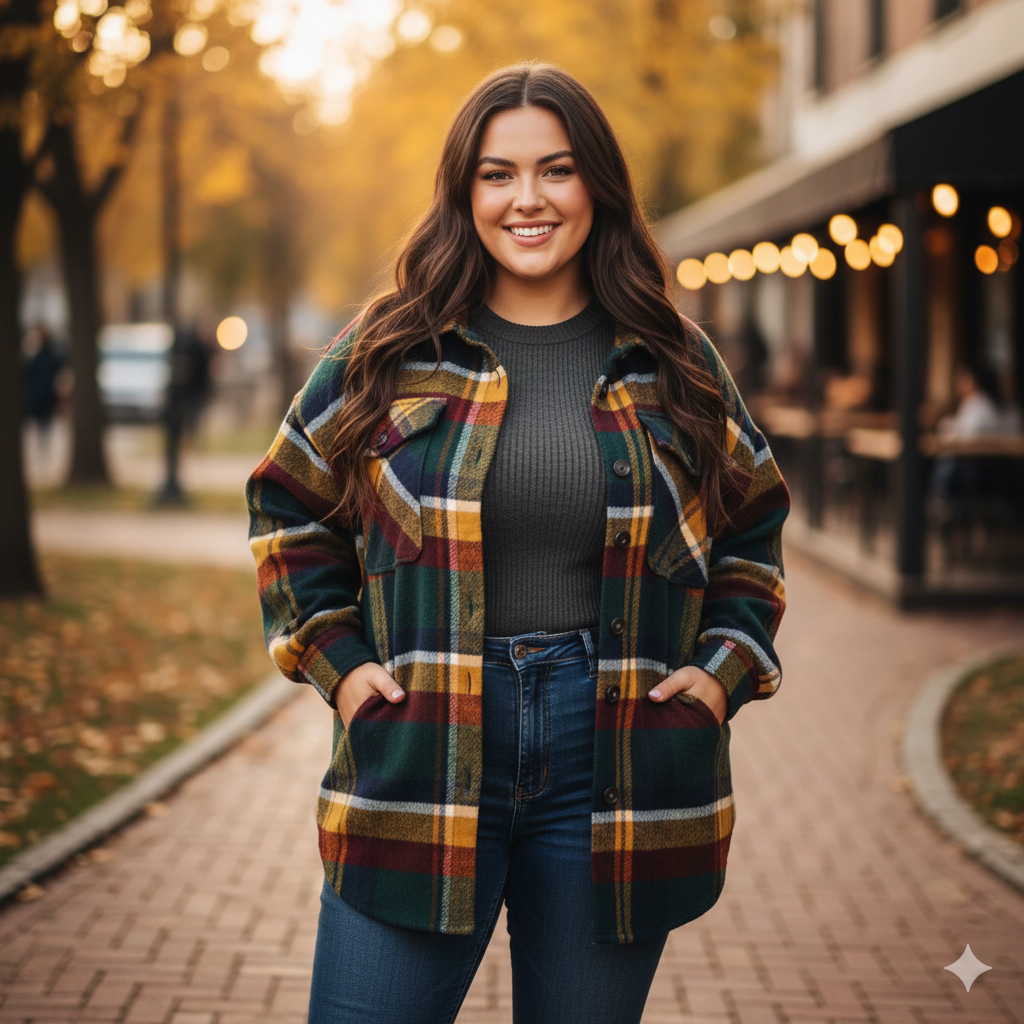 9 Stunning Plus Size Flannel Jackets That Celebrate Every Curve