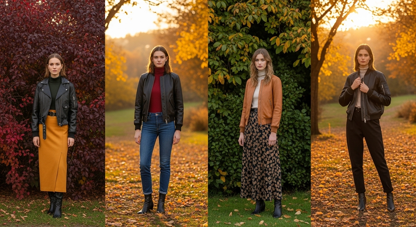 30 Stunning Fall Outfit Ideas Featuring Leather Bomber Jackets