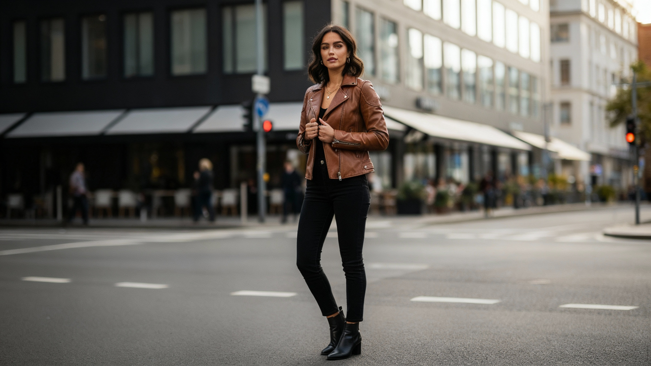 20 Brown Leather Jacket Black Jeans Outfits That Actually Work