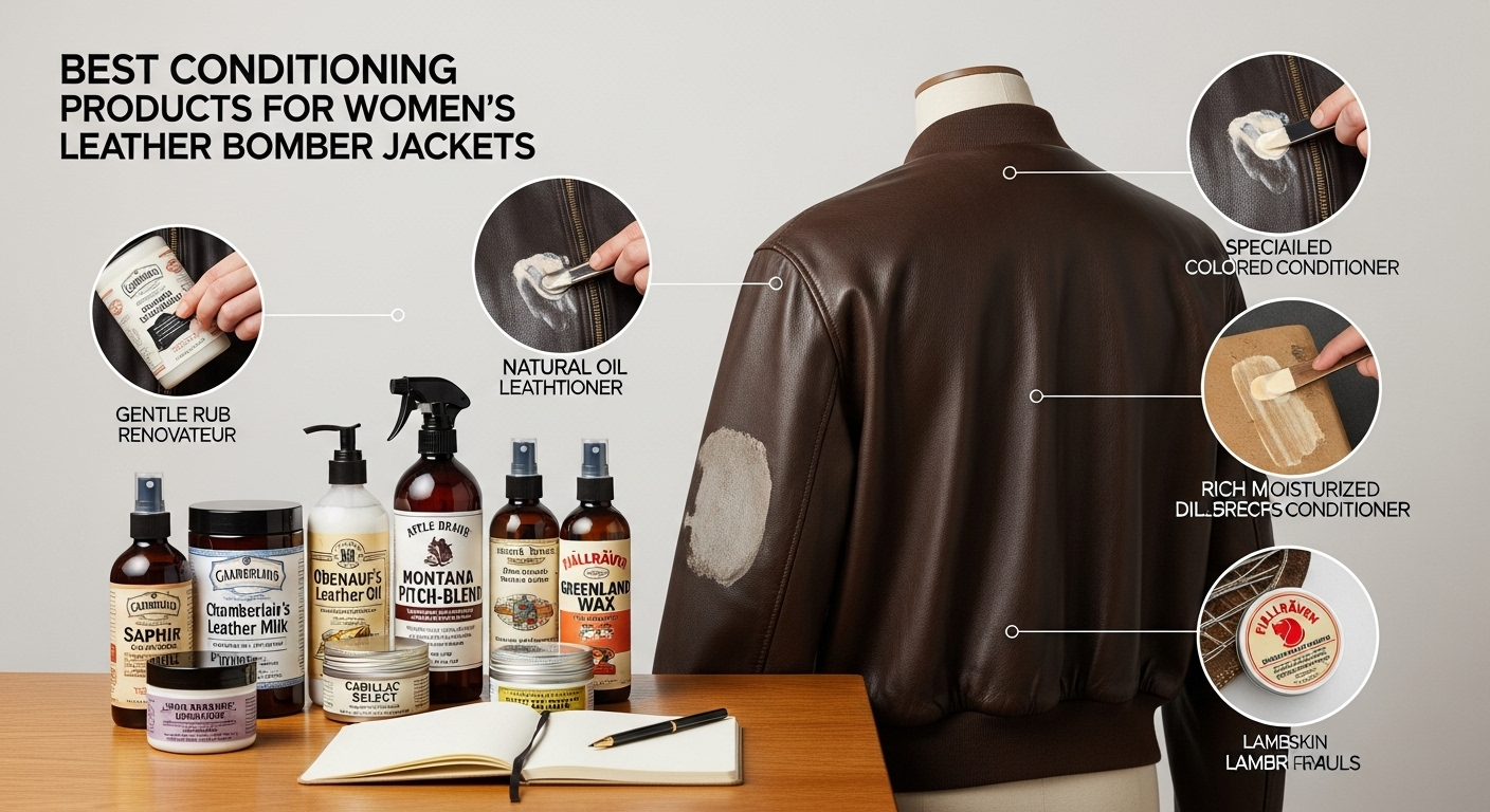 8 Best Conditioning Products for Women’s Leather Bomber Jackets Today
