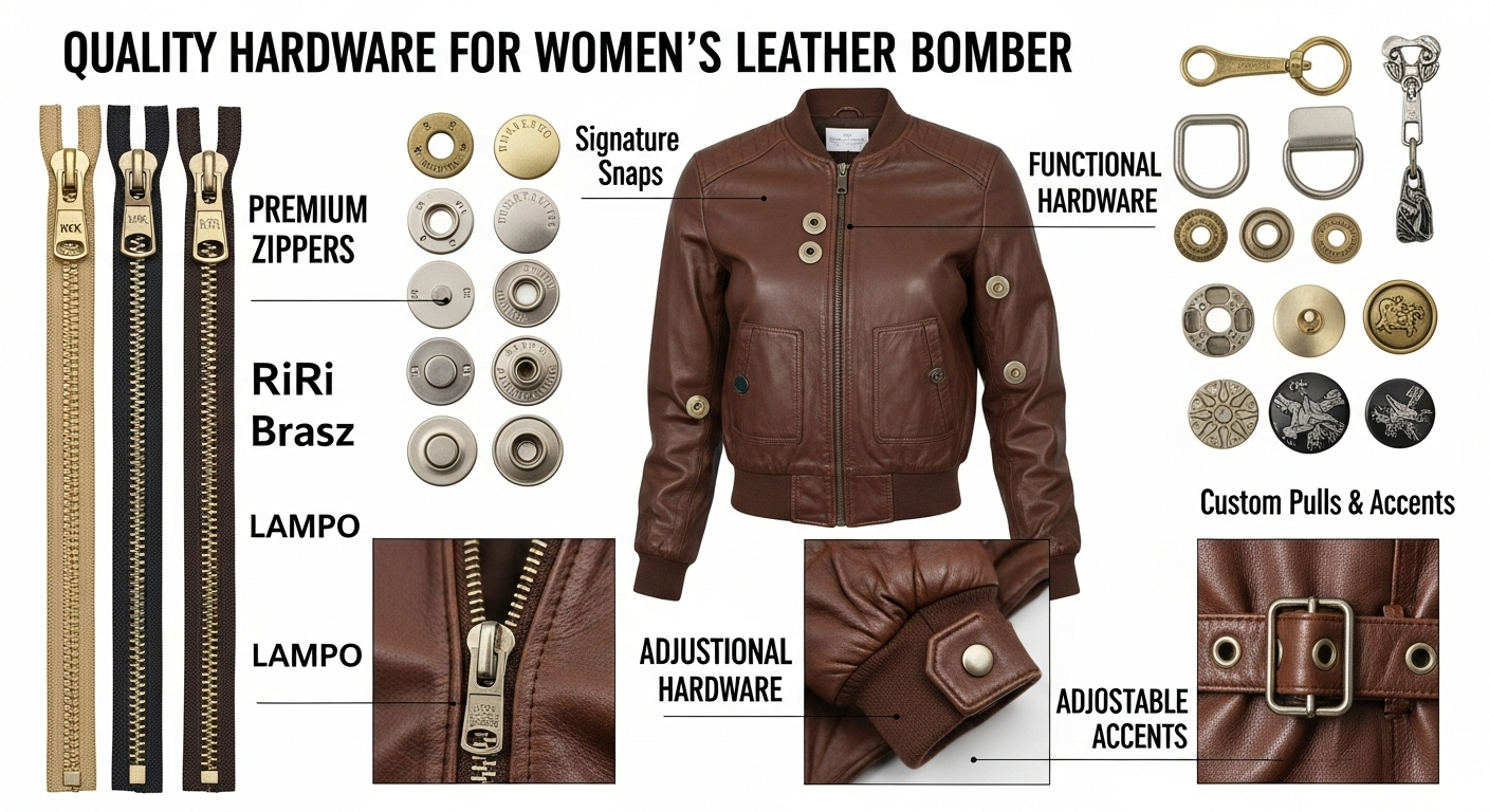 8 Essential Elements: Quality Hardware Women’s Leather Bombers