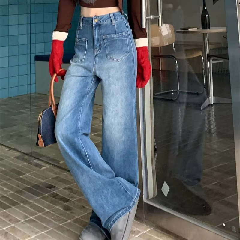 Trendy Wide Leg Jeans for Women Fashion