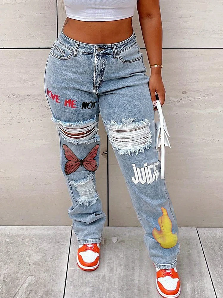Women Vintage Style Jeans Outfit Ideas