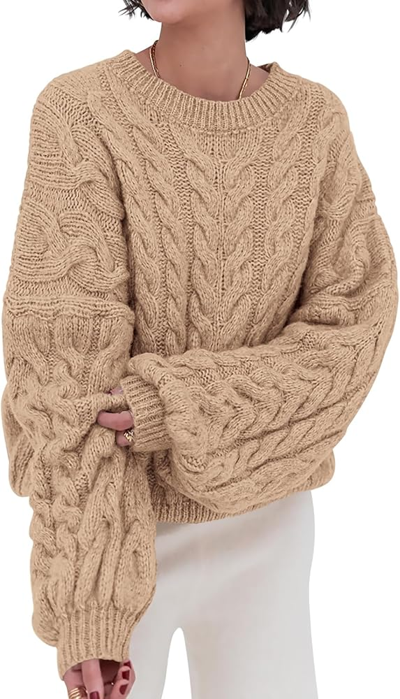 Long Cable Knit Sweaters for Women