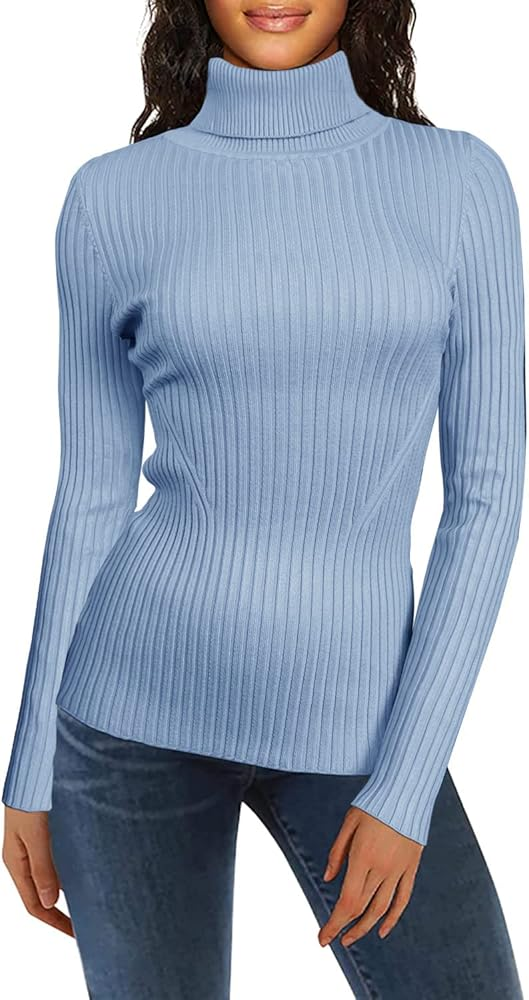 Fitted Cotton Turtleneck Sweaters for Women