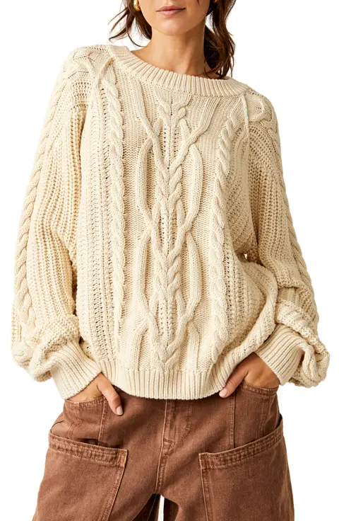 Cotton Cable Knit Sweaters for Women