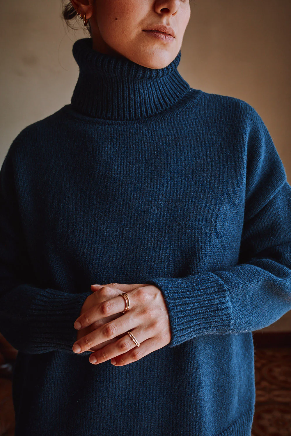 Merino Wool Turtleneck Sweaters for Women in Extreme Cold