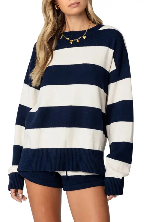 Striped Cotton Sweaters for Women